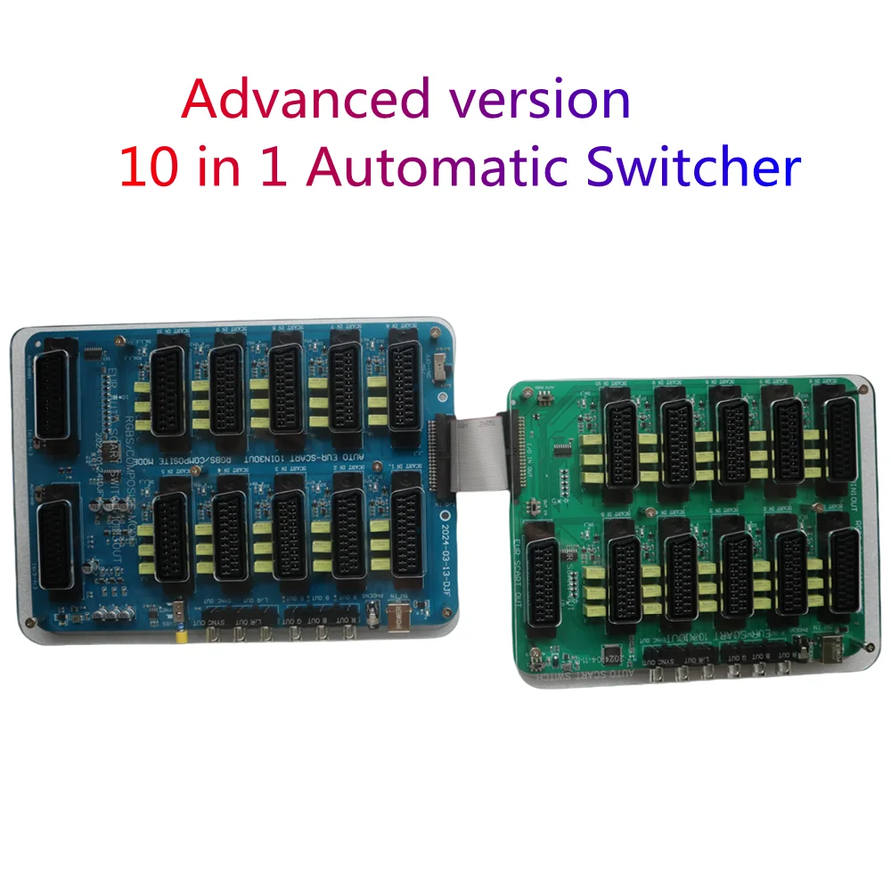 NUEVO Conmutador Automático 10 EN 1 OUT, 10 Entradas SCART (EUR) y 1 Salida (1 Salida SCART EUR + 1 Salida SCART JAP)