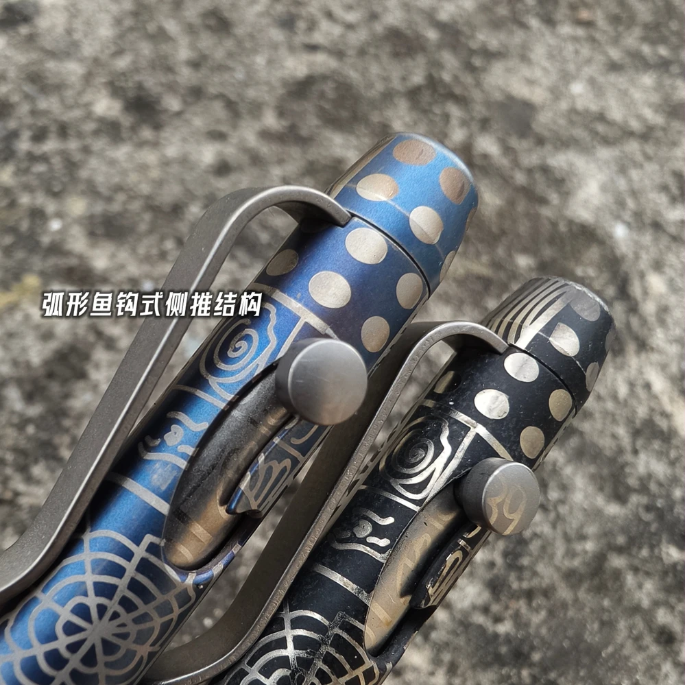 1PC Titanium Alloy Push Pen Handwriting Pen EDC Pocket Tool with Replaceable G2 Ballpoint Pen Refill Signature Pen - Image 3