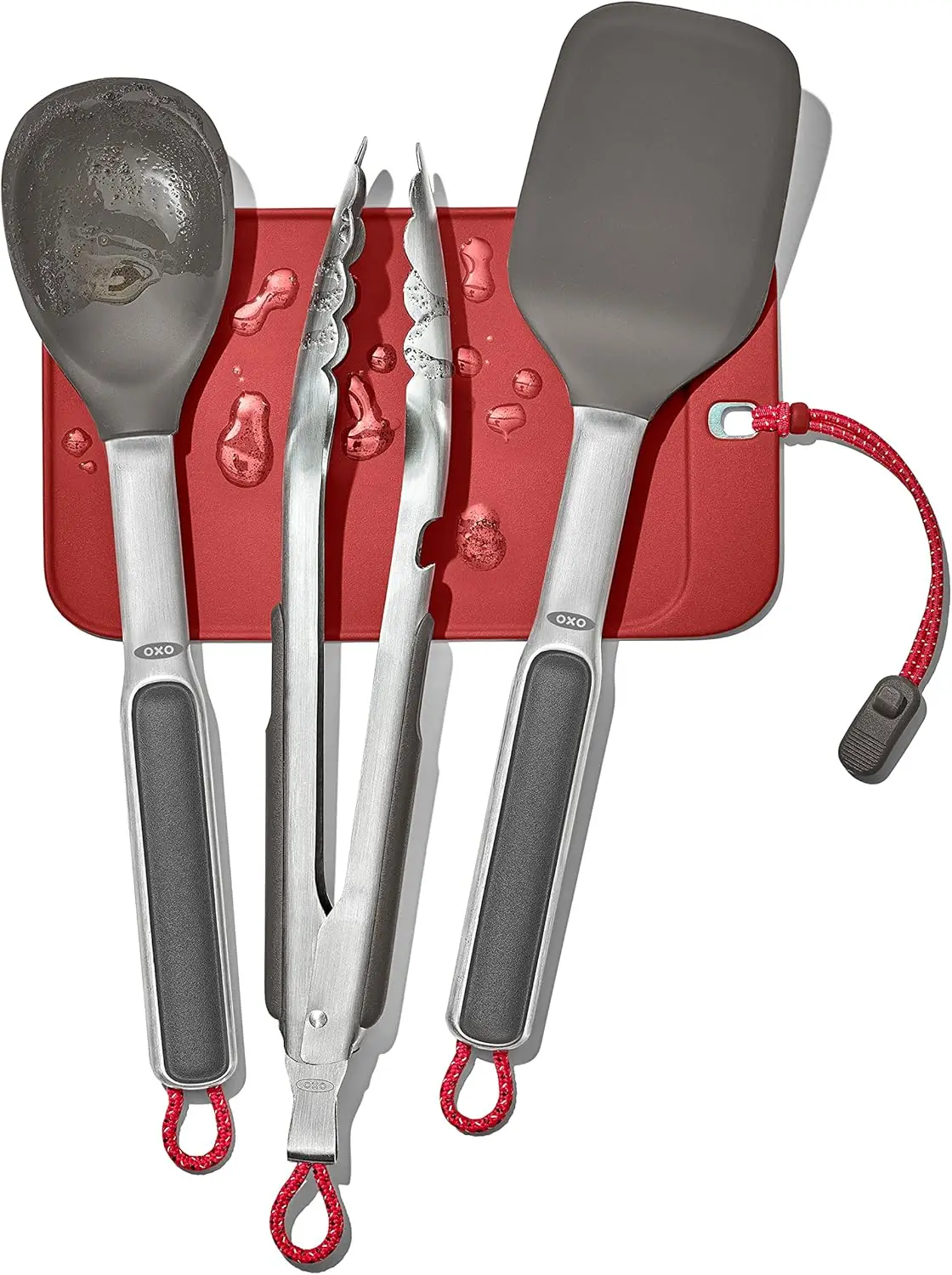 

Outdoor Camp Stove Cooking Set 4-Piece with Silicone Tools and Stainless Steel Tongs