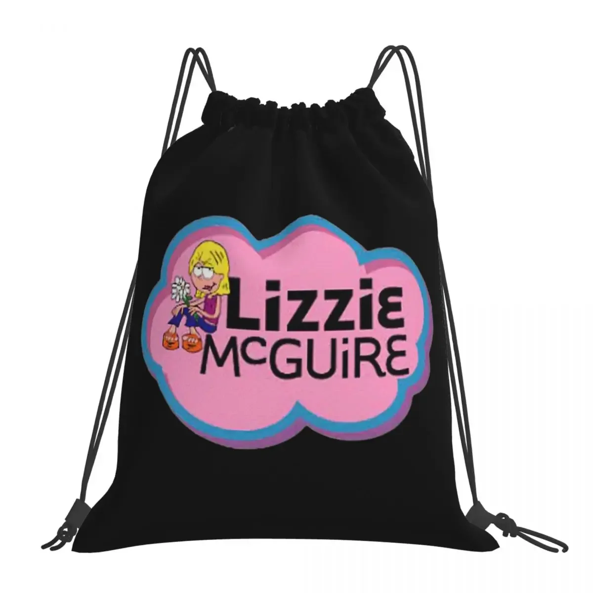 Lizzie Mcguire Backpacks Casual Portable Drawstring Bags Drawstring Bundle Pocket Sports Bag BookBag For Travel School