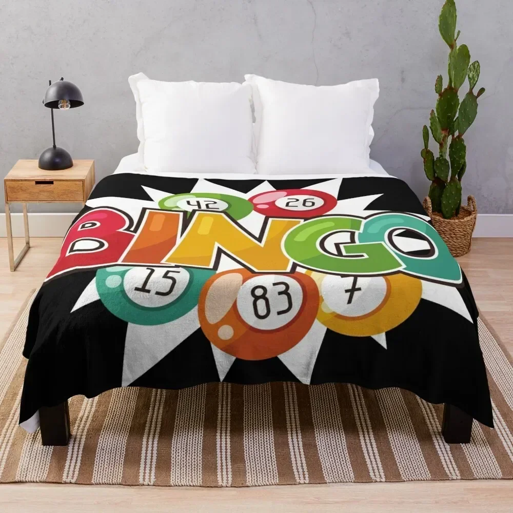 

Best Play Bingo Throw Blanket Cozy Microfiber Throw Blanket for Home Bedroom