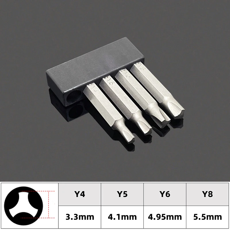 Magnetic Y Shaped Screwdriver Bits Set For Bicycle Repair 1/4