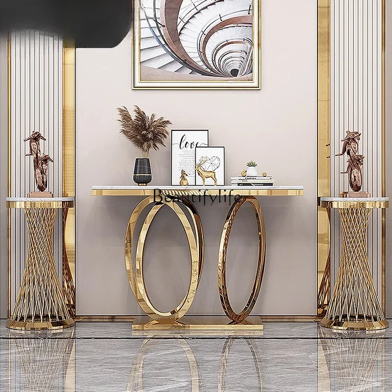 

ld38Italian minimalist entrance table, living room, modern light luxury wall decoration entrance table