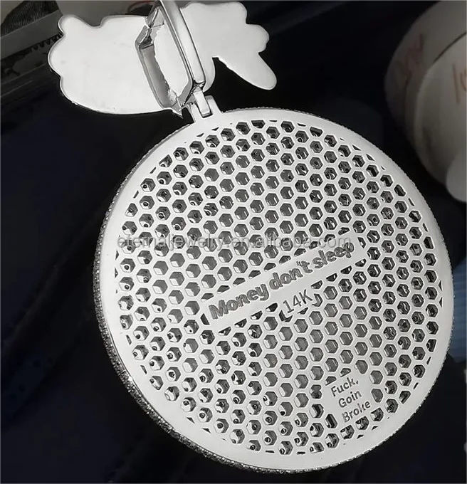 Dollar Sign Pendant Necklace Micro Pave Zircon Two Tone Gold Silver Hip Hop Jewelry for Rapper Streetwear colgante hombres