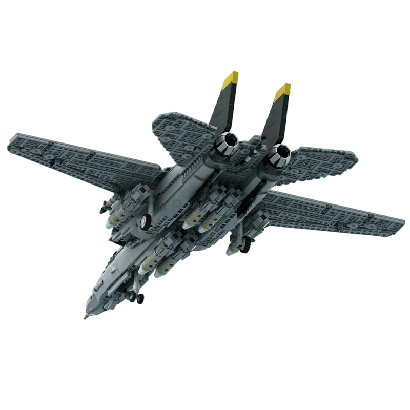 

Конструктор MOC серии «Военная техника США»: Сборная модель истребителя F-14 Tomcat. Высокотехнологичный коллекционный набор для сборки военной техники.