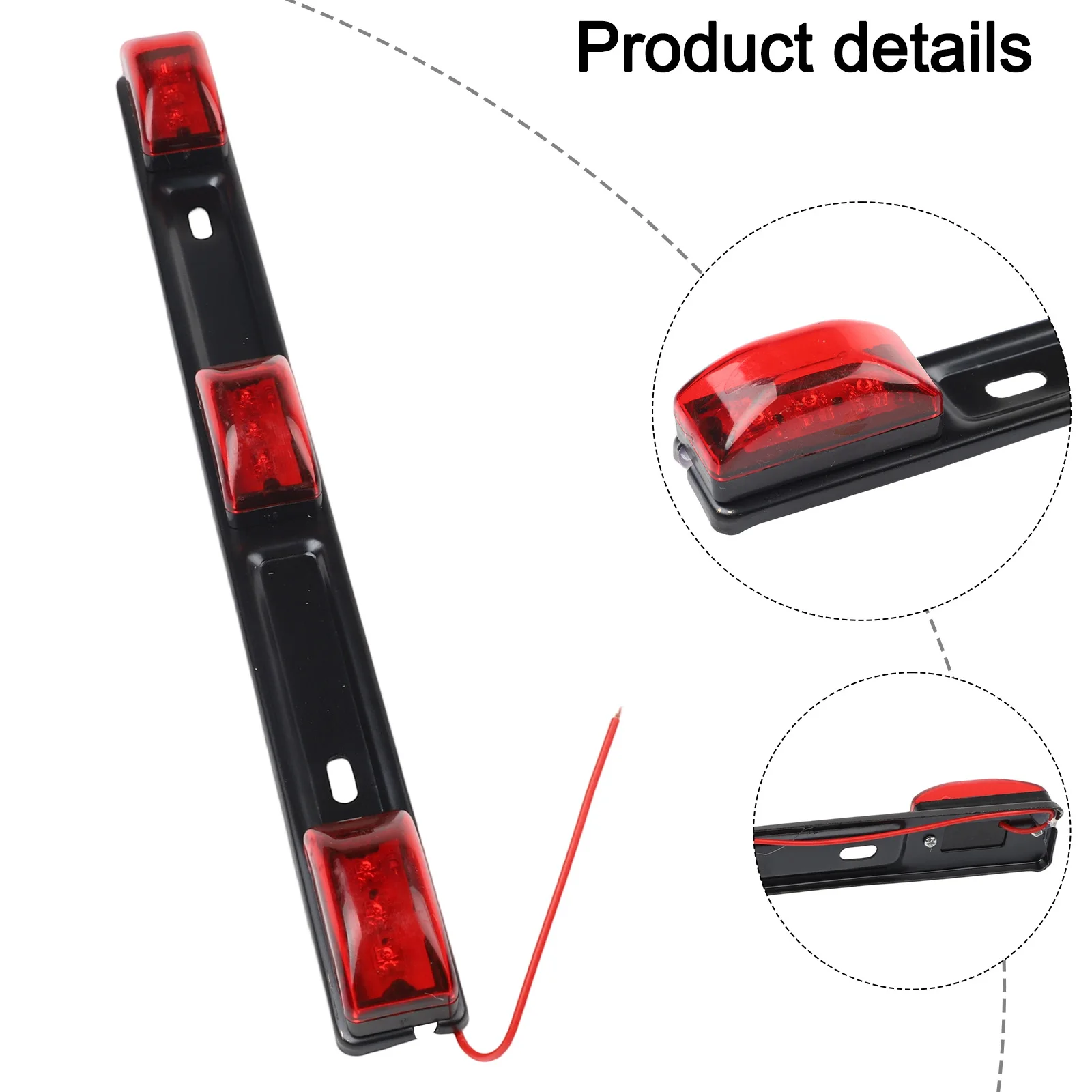 

Car Lighting Black red 12V Car Taillights Car Signal Light Bar Rear Brake Light Practical Design Reliable Performance