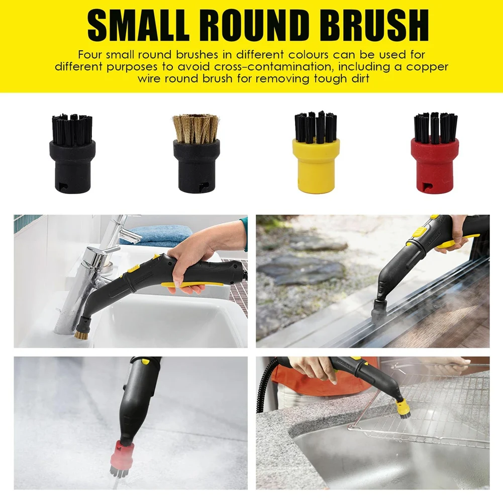 For Karcher Steam Cleaner Accessories, Round Brush, Window Squeegee,for Karcher SC1 SC2 SC3 SC4 SC5