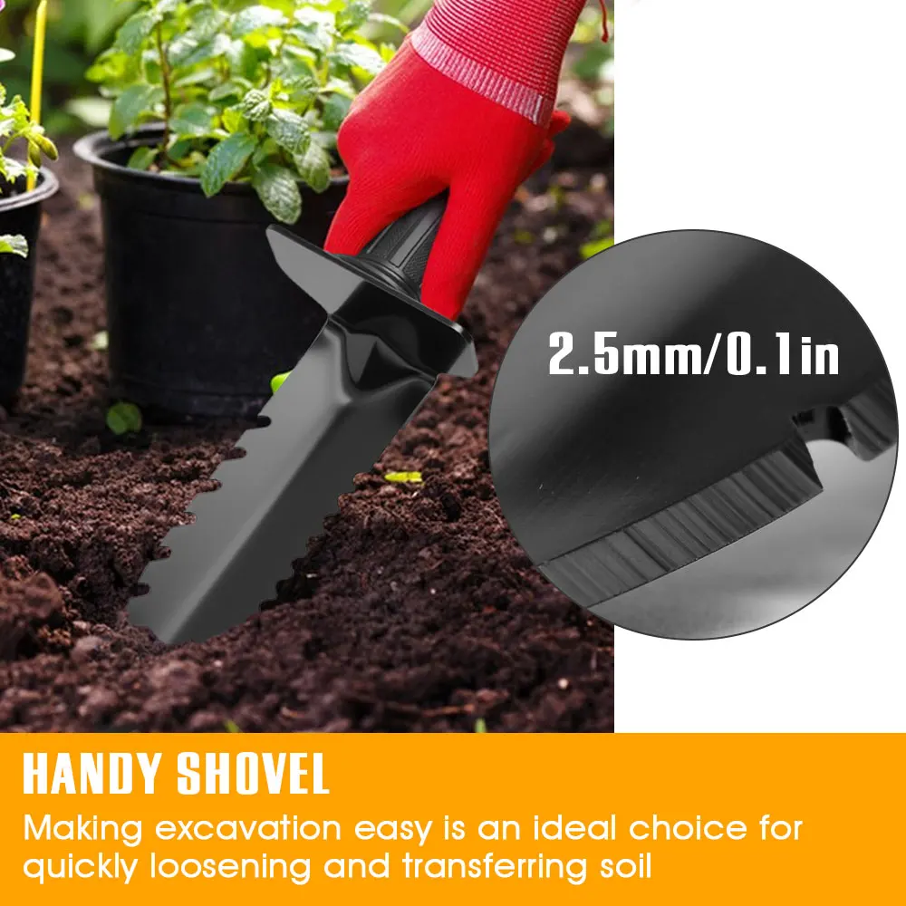 Przenośna składana łopata z podwójnym ostrzem ząbkowanym, narzędzie do kopania w ogrodzie, na kemping, wędrówki, podróże i do prac ogrodniczych na świeżym powietrzu.