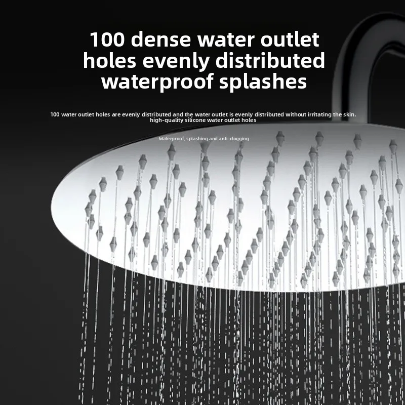 

Shower Head Ultra-thin Pressurized Bathroom Waterfall Rain Shower Bathroom Accessories Stainless Steel Top Sprinkler