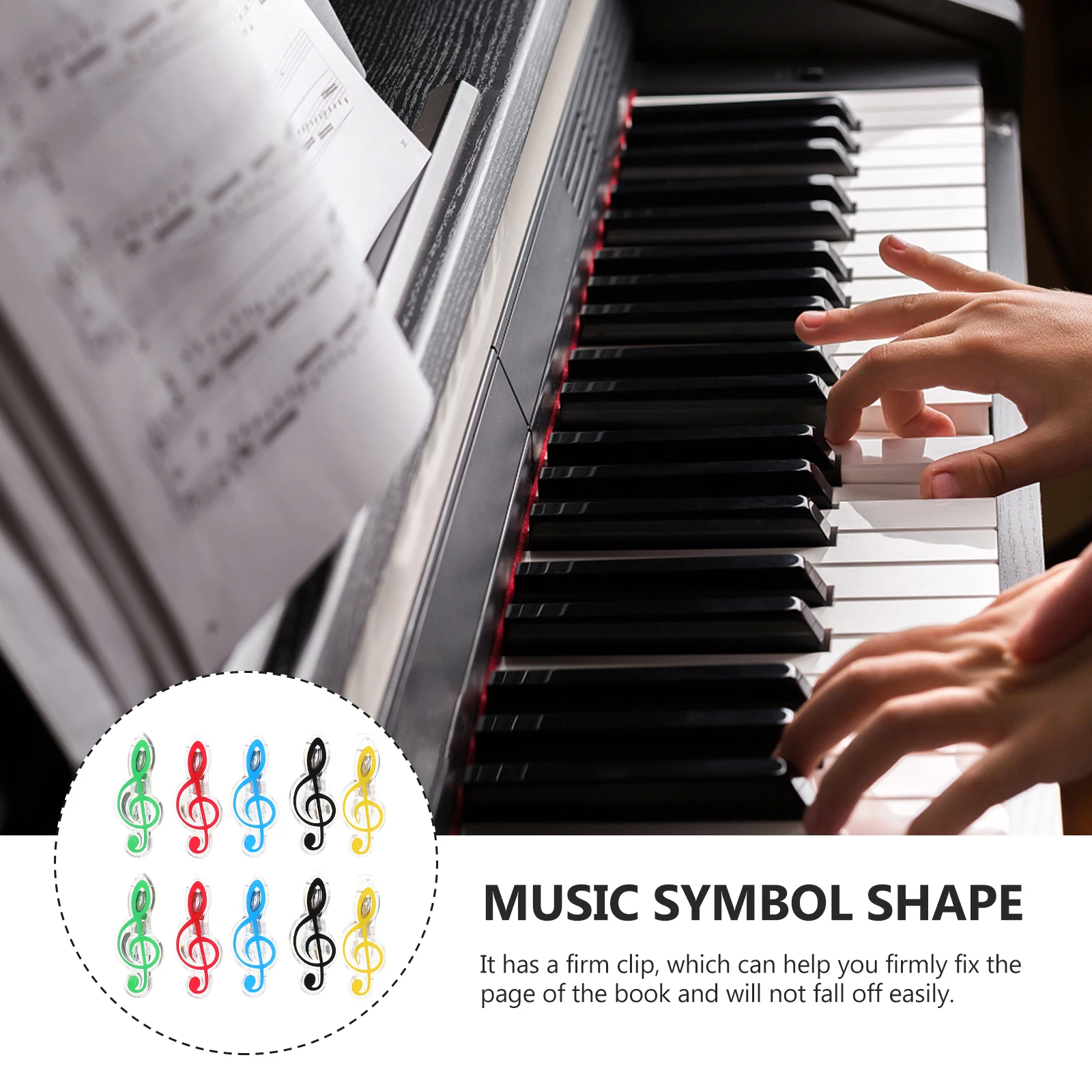 Clips de soporte para libros de música, plástico duradero, materiales de lectura para el medio ambiente, compositores de músicos, partituras de Piano, cocina, 10 Uds.