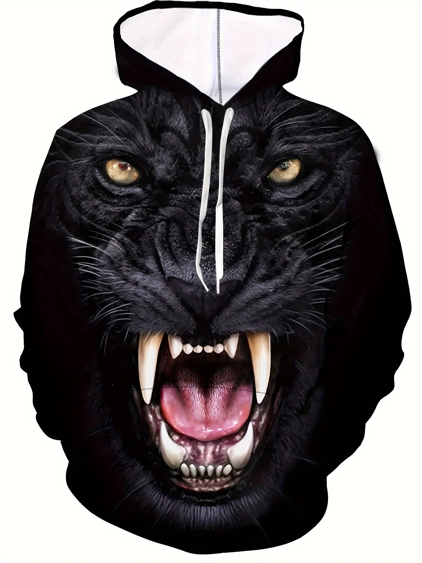 3d Black Panther Print Hoodie Cool Men's Hoodie Mens Clothing Casual Pullover Hoodie With Kangaroo Pocket Streetwear Autumn Tops