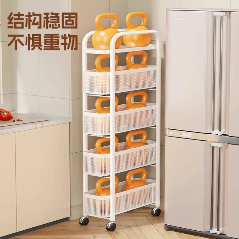 رف شق المطبخ، خزانة فواكه وخضروات ضيقة للغاية قابلة للسحب #6