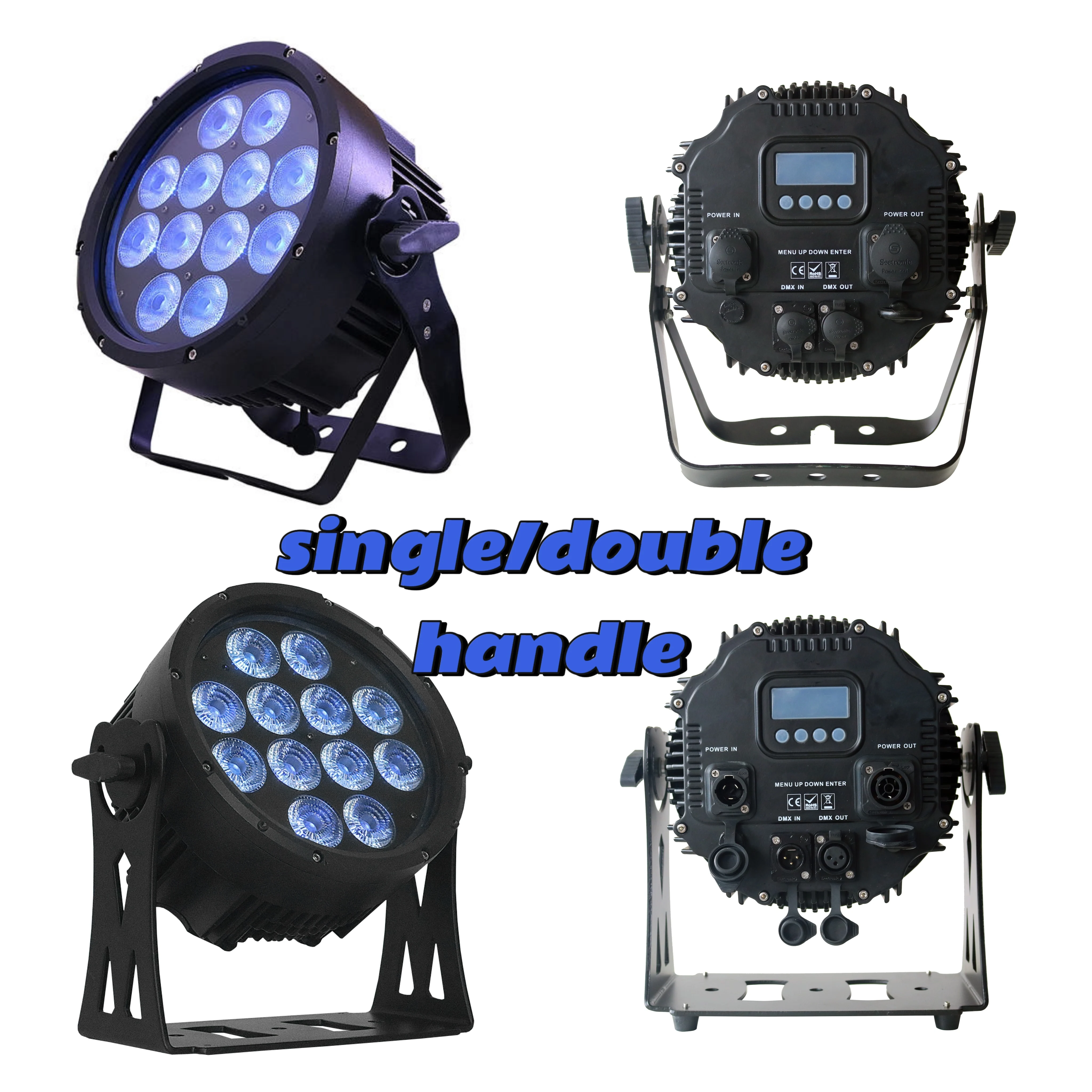 Baiyi Wifi Wireless Dmx Battery Powered Led Par Can 12*18w Outdoor Waterproof Led Stage Lights