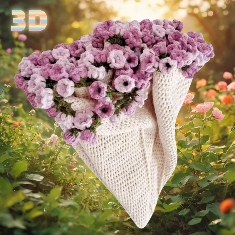 DIY Crochet Flower Blanket Kit for All Occasions