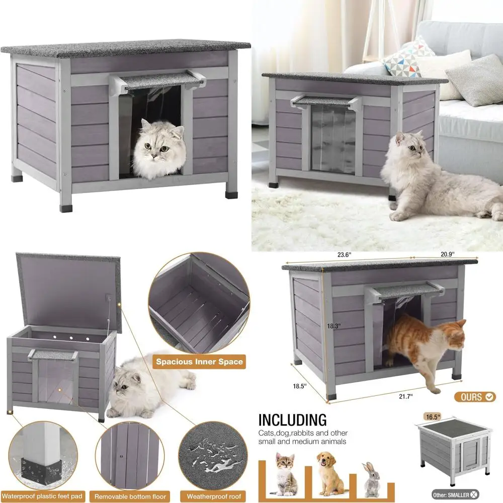 

Уличный вольер для кошек и мелких животных с защитой от дождя