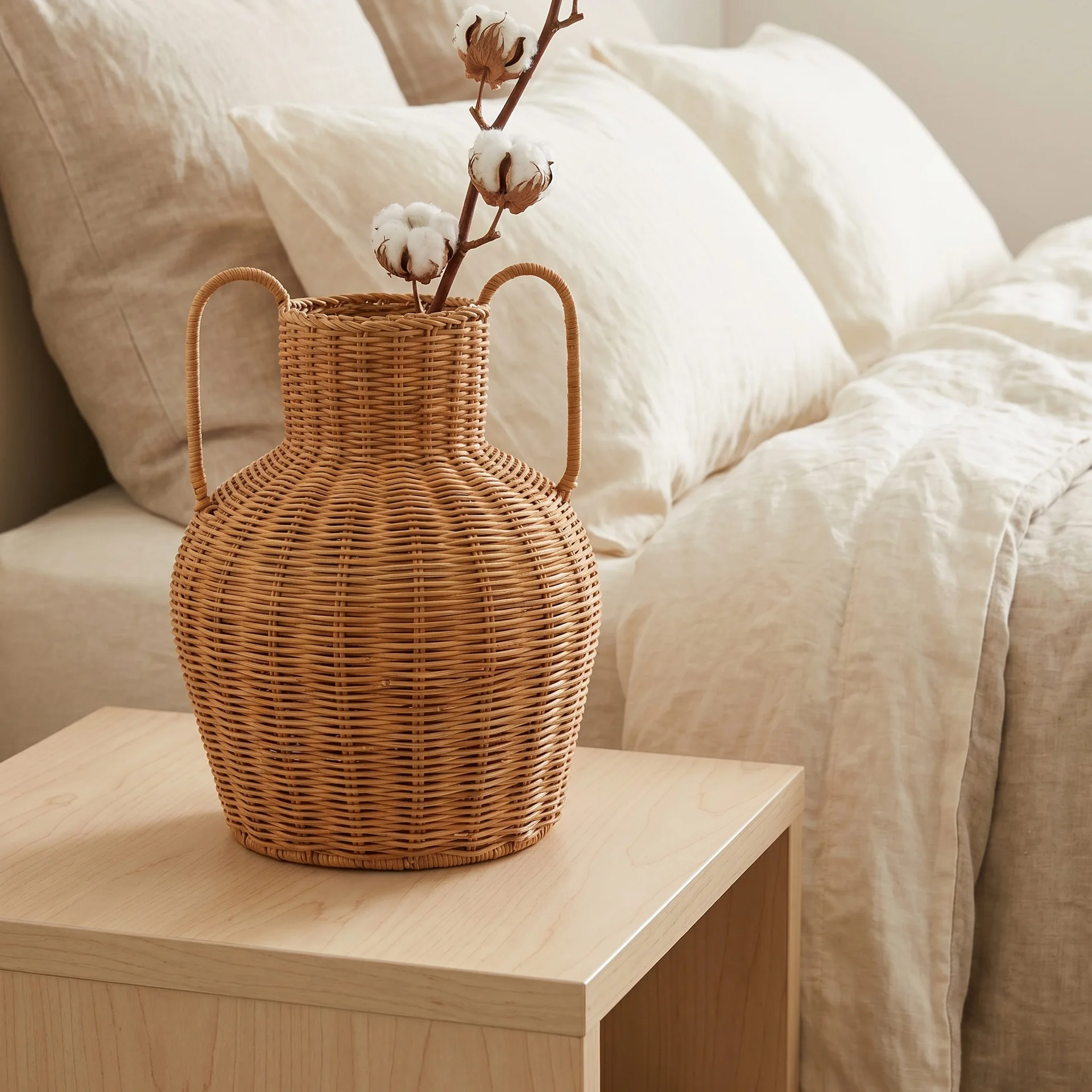 Handmade rattan vase flower arrangement living room bedroom restaurant office hotel homestay decoration ornament