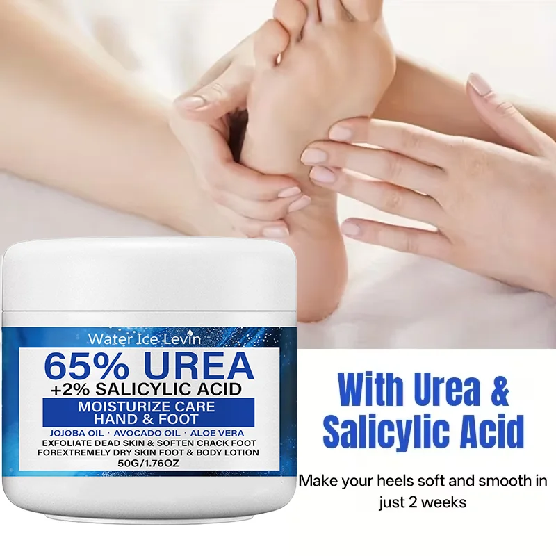 65% Urea Foot Cream with Salicylic Acid, Exfoliating Moisturizing Hand & Foot Lotion for Extremely Dry Skin, Softens Rough Skin,