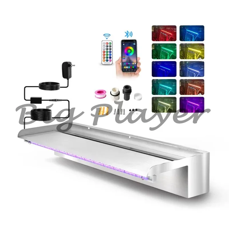 ديكور حديقة 12 فولت حوض سباحة من الفولاذ المقاوم للصدأ شلال شلال بركة Waterjet #1