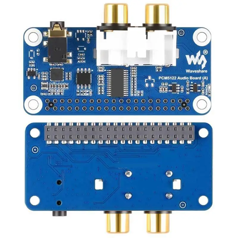 Waveshare For Raspberry Pi DAC Audio Expansion Board PCM5122 I2S DAC HIFI Sound Card Free-Driver For PI5/PI4/Zero PCM5122