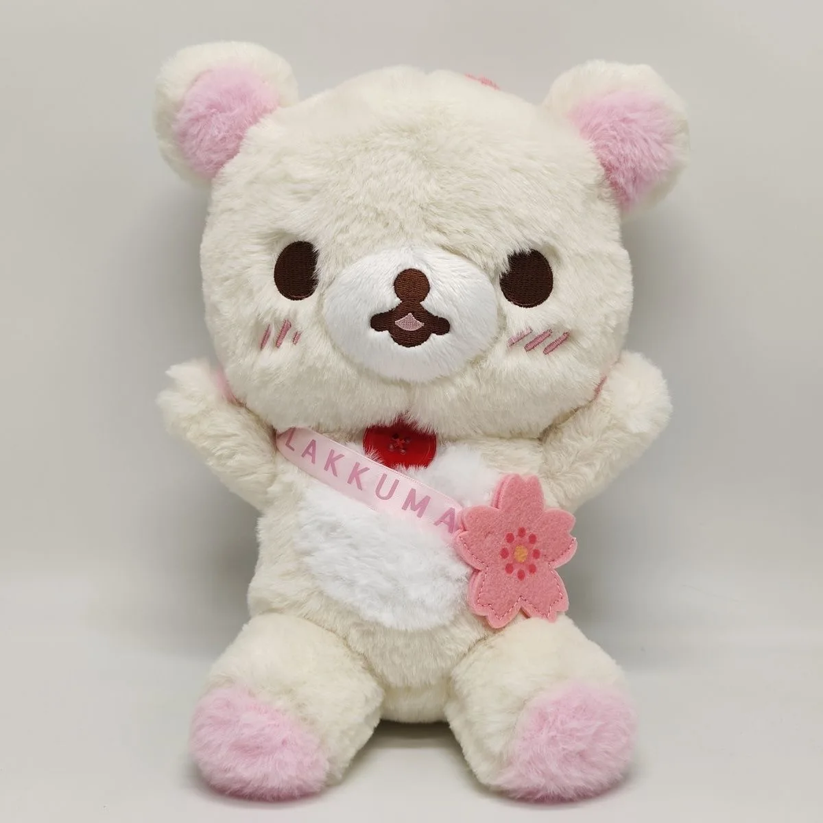 Kawaii Cherry blossom Rilakkuma Korilakkuma Bear Kids Girls Plush 32CM Stuffed Toys For Children Christmas Gifts
