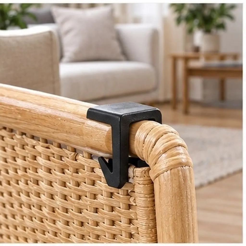 4Pcs 4.25cm Heavy-Duty Furniture Tether Clips Easy-Install No-Trace Sofa Connector for Outdoor Sectional Couches Rattan Made