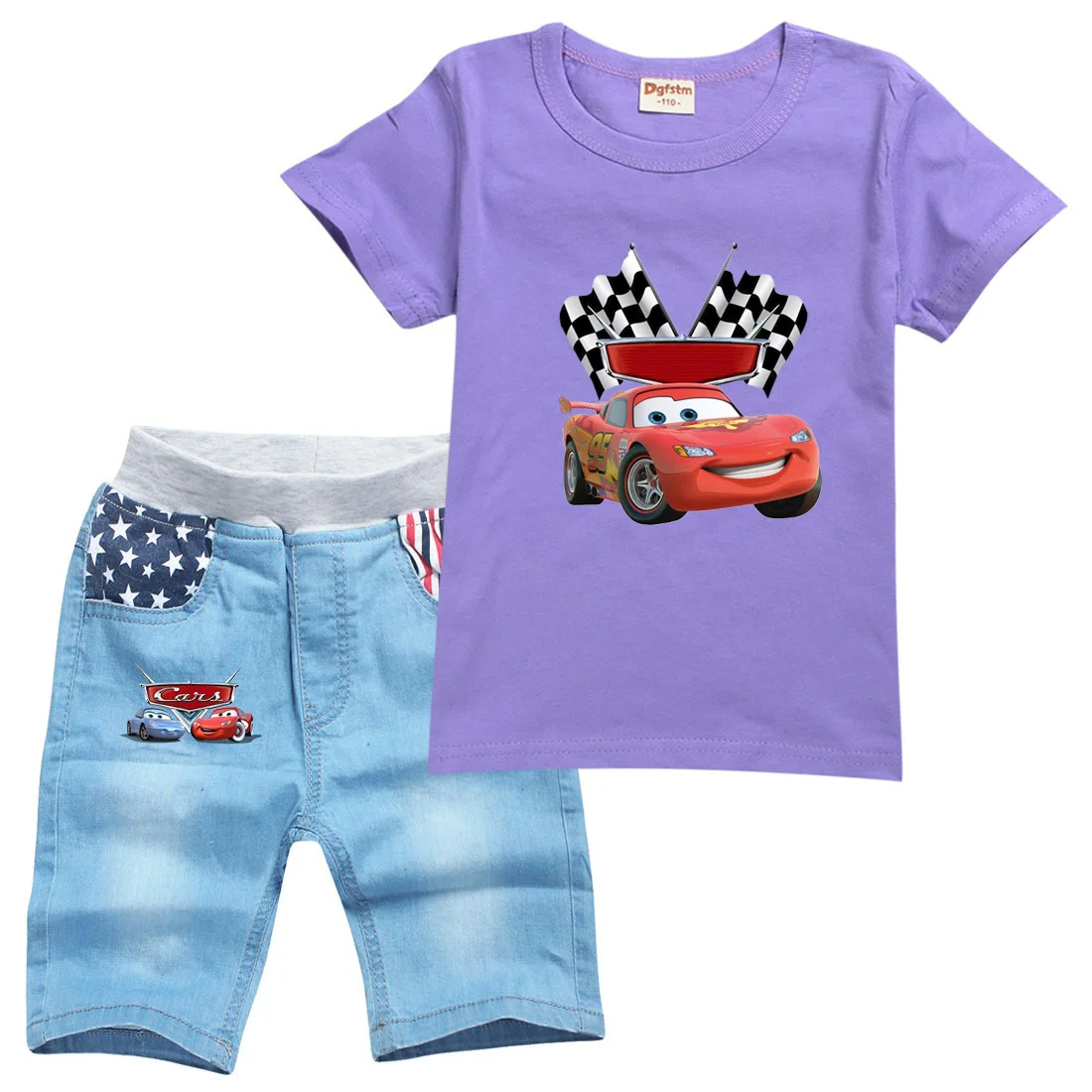 Pixar Cars Lightning McQueen Boys Girls Women Men Shorts Sets Cartoon Summer Clothes Casual Comfortable Clothing Sets