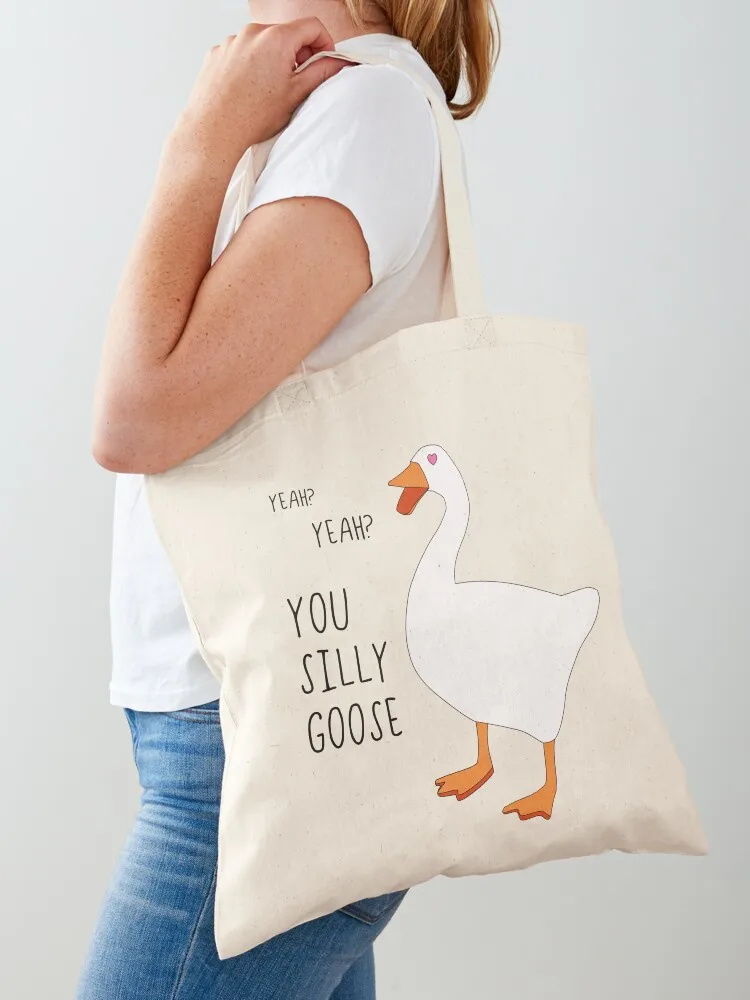 

silly goose Tote Bag Lady bag Customizable tote bag Fabric personalized tote