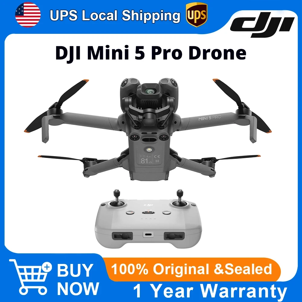 DJI Mini 5 Pro Drones with a Camera & DJI RC-N3 Remote Controller 249g 1-Inch CMOS Drone 4K Professional HDR 360° ActiveTrack 225° Gimbal All-Round Obstacle Avoidance