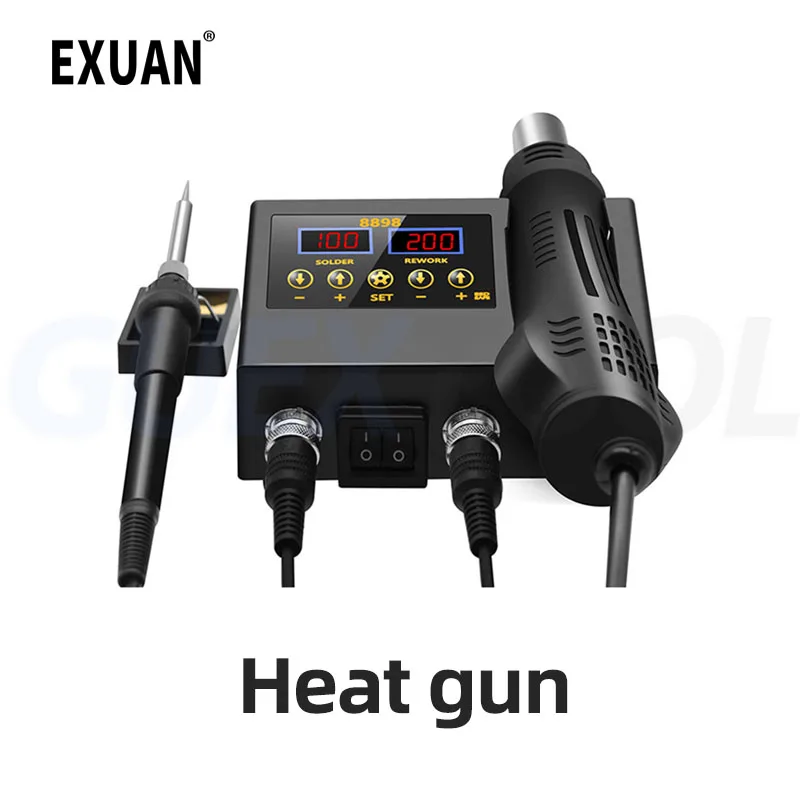 

Mini Constant Temperature Hot Air Gun Welding Station 2-in-1 Hot Air Disassembly Welding Station Mobile Phone Repair DIY Tool