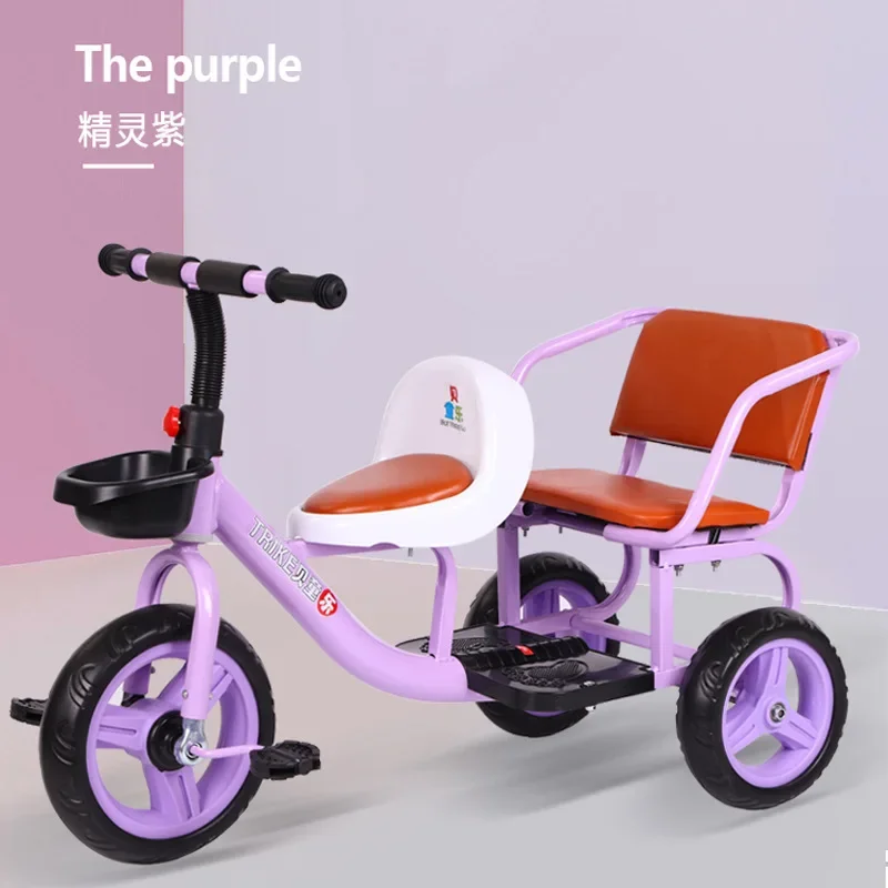 

Children's Double Tricycles Bicycles Baby Twins Strollers New Tricycles for Children Can Ride Twin Tricycles Double Seats