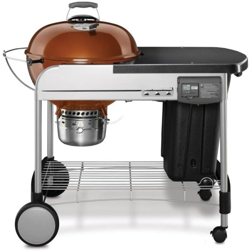 Performer Deluxe Charcoal Grill, 22-Inch, Touch-N-Go Gas Ignition System, Copper，home.