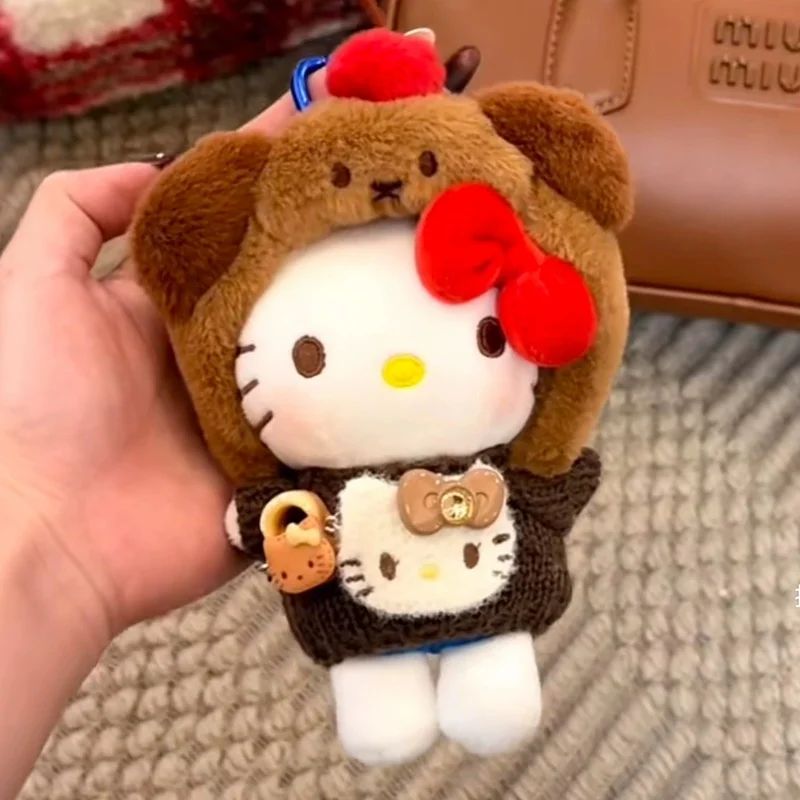 Animatie Hello Kitty cosplay dress-up cartoon pluche pop hanger PP katoen gevulde pop Kawaii sleutelhanger vakantiecadeau