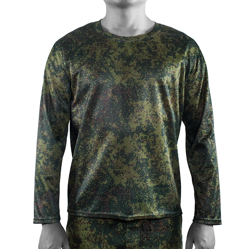 Military Camouflage Tactical Combat Long T-Shirt Training Hunting Quick-Drying Gym T Shirts 4XL