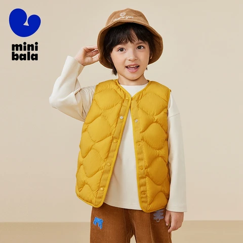 MINI BALA детский пуховый жилет макарон