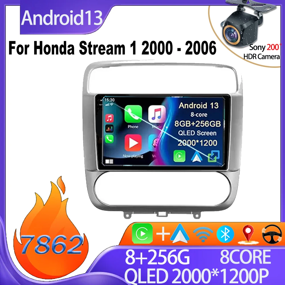 

Car Gps For Honda Stream 1 2000 - 2006 Multimedia Player Carplay Bluetooth Touch Screen Rear Camera Wifi 5G DSP No 2din DVD