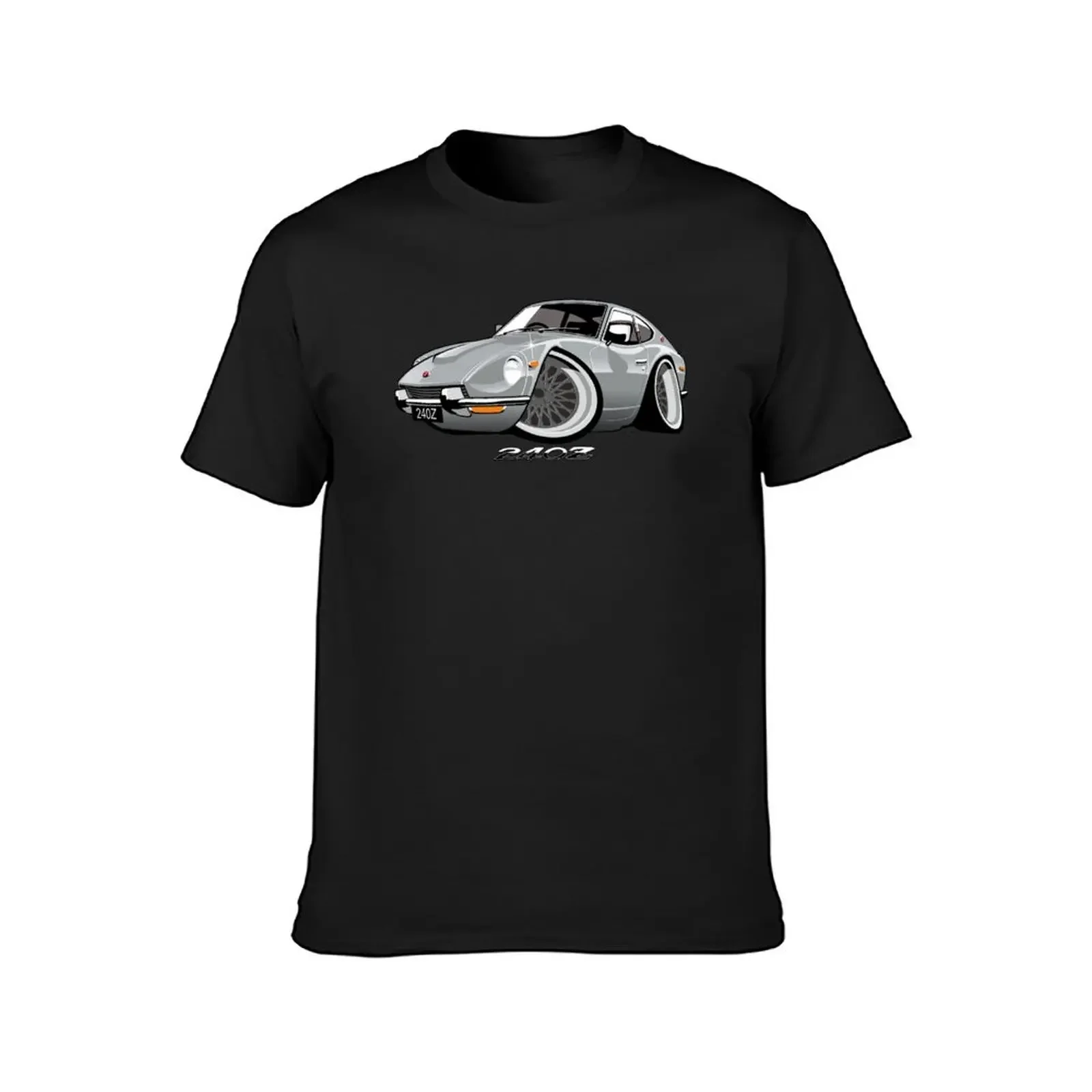 Datsun 240Z caricature silver T-Shirt graphic tee shirt kawaii clothes plus size clothes anime Short sleeve tee men