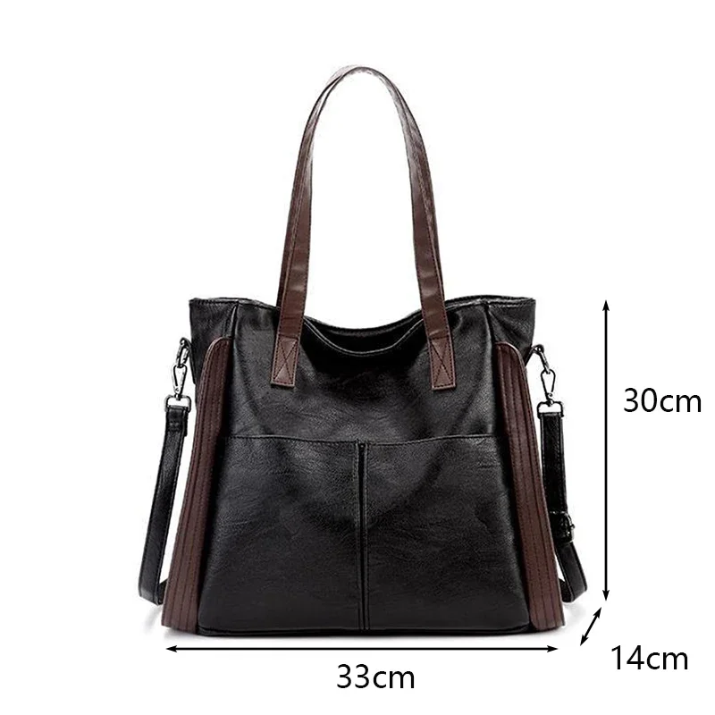 Large Capacity Casual Tote Bag Women Luxury Handbag Shoulder Bag for Female 2022 Ladies Vintage PU Leather Crossbody Bag Sac