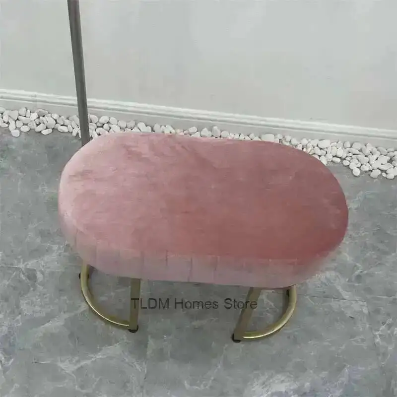 Velvet Soft Footrest Bed Living Ottoman Nordic Room Furniture Home Bedroom Luxury Pouf Bench Entrance-hall Shoes Stool B