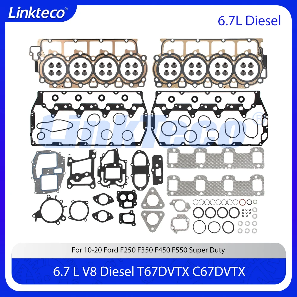 

Engine 32V Head Full Gasket Set Fit 6.7 L V8 Diesel T67DVTX C67DVTX For 11-20 Ford F250 F350 F450 F550 Super Duty 6.7L HS54886