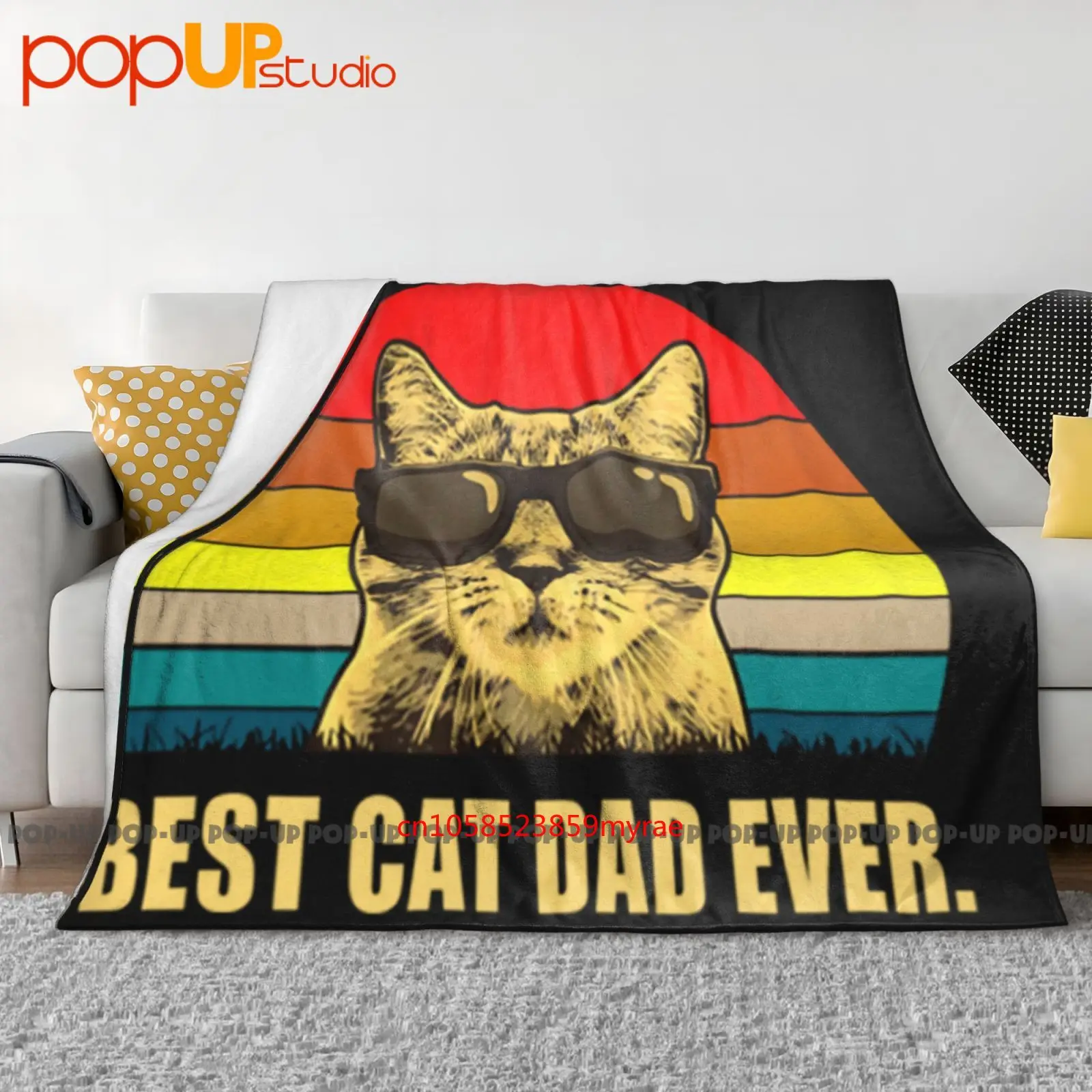 Cat Dad Ever Cat Daddy Father Ultra-Soft Blanket Quilt Winter Sofa Cover Bed Covers