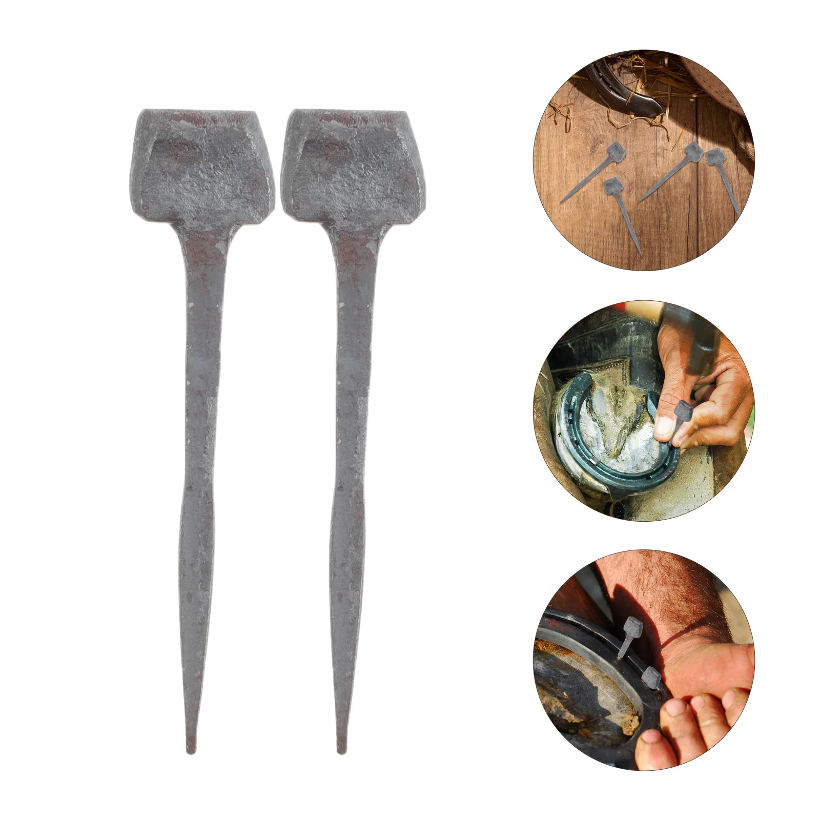 

20Pcs Horse Hoof Nails High Durability Angled Design for Secure Fit and Easy Maintenance in Various Terrains Horse Nails