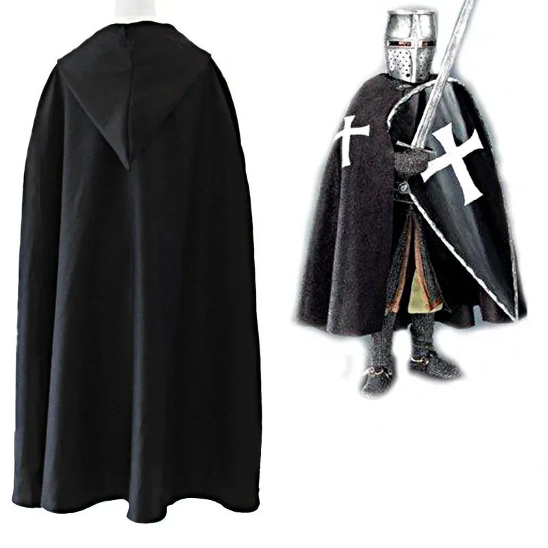 European Crusaders Costume Adult Medieval Warrior Fancy Knight Costume Men Rope Cape Halloween Roman Royalty Cosplay Comic Con