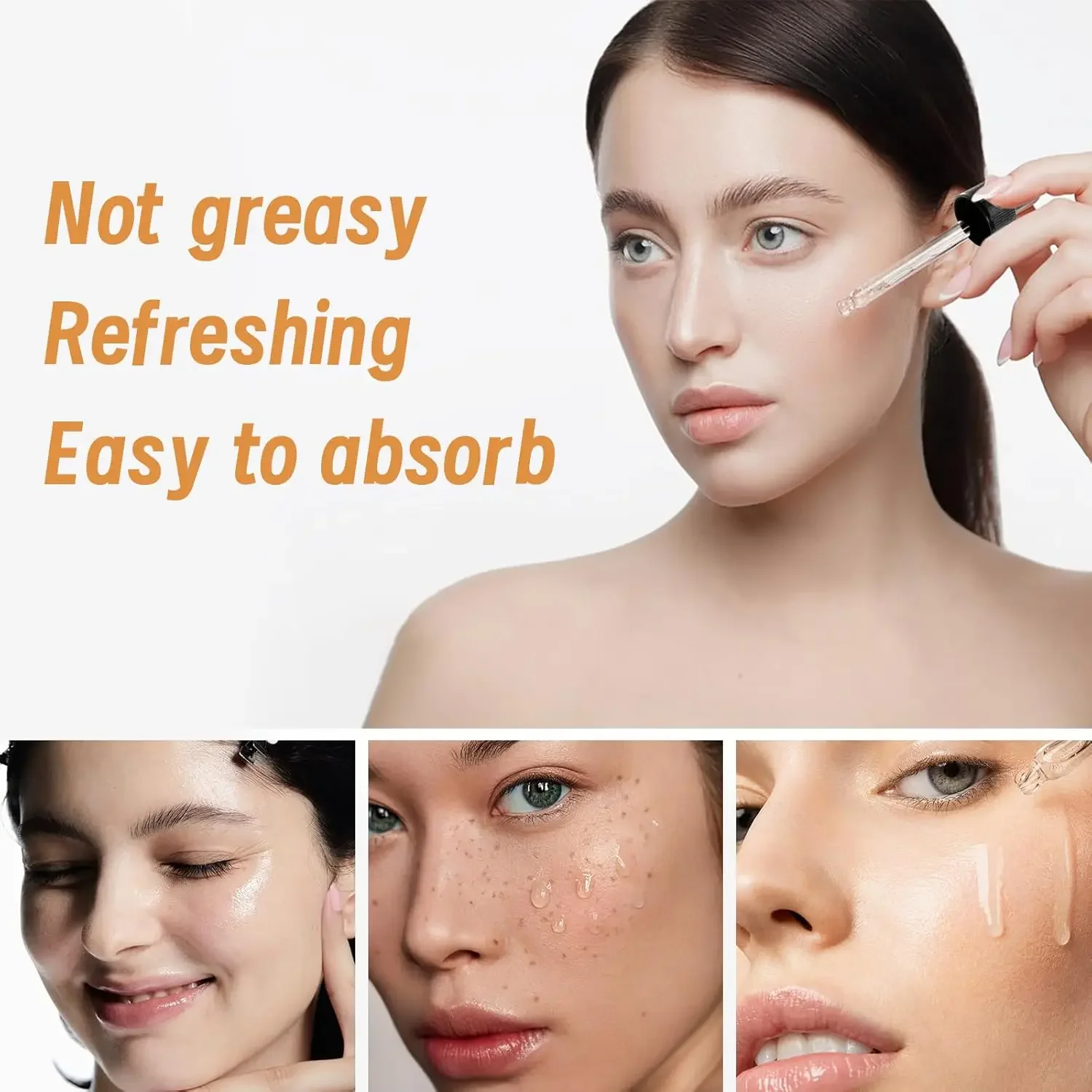 سيروم الوجه VGO فيتامين C E مع حمض الهيالورونيك: يقلل من البقع الداكنة ويغذي العناية بالبشرة وسيروم الوجه لجميع أنواع البشرة