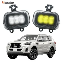 2X Led Fog Lights Assembly for Nissan X-Terra UAE Terra 2021 2022 2023 Car Light w/ Lens DRL 20W 12V White Daytime Running Lamp