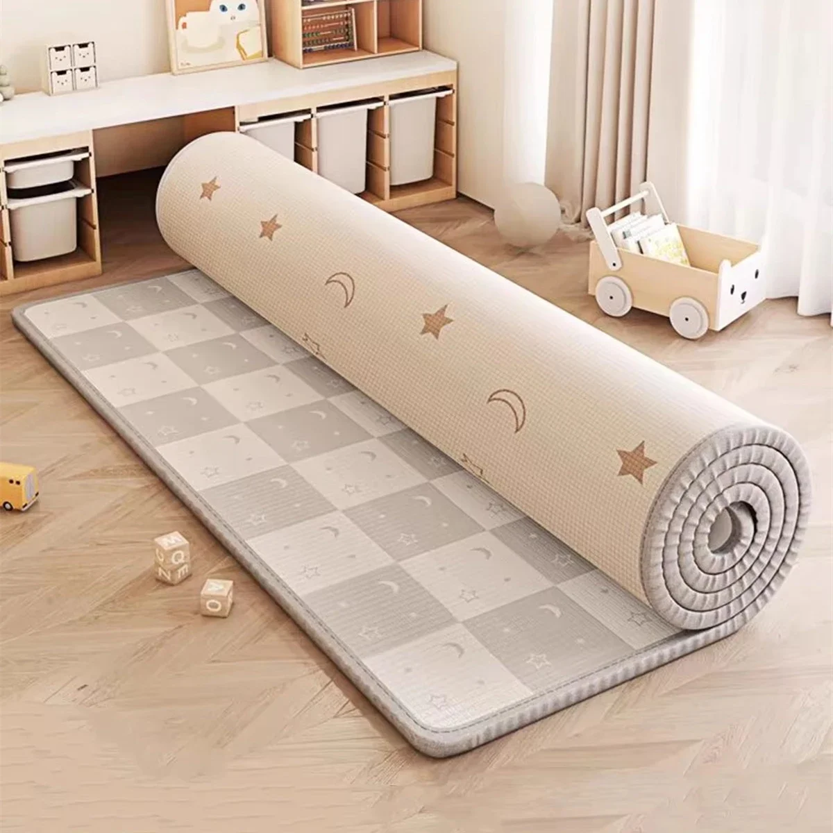 1cm Thick Play Mat for Children's Safety Mat EPE Environmentally Friendly Baby Crawling Play Mats Folding Mat Carpet Rug Playmat