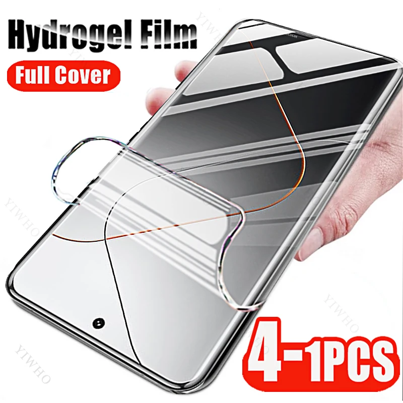 4-1pcs Hydrogel Film on For Xiaomi Mi 14 Pro Screen Protector Protective Soft Tpu Film Xiao Mi 13t 13 Lite Not Tempered Glass