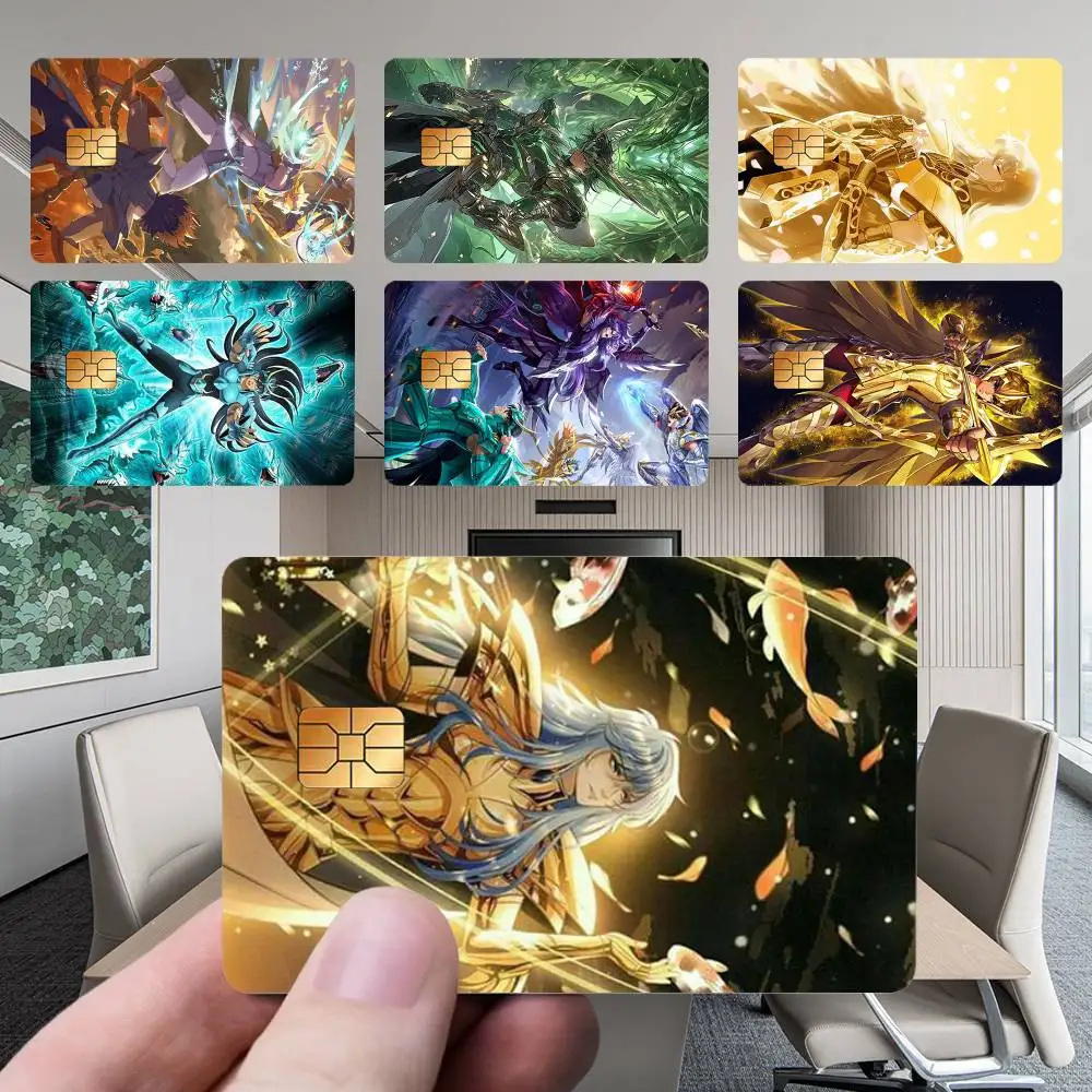 

S-Saint S-Seiya Knights Card Stickers New Cartoon Card Debit Bank Charge Card Bus Metro Waterproof Sticker Decal Decoration