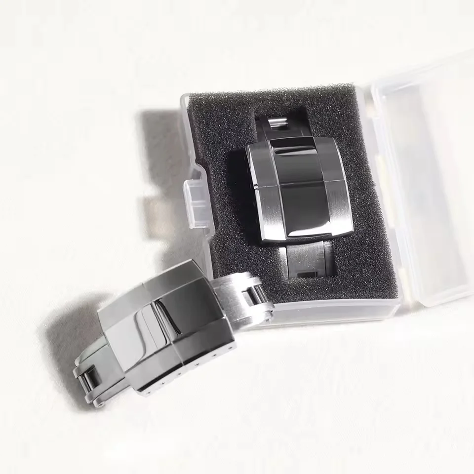 Fit For 16mm 18mm 20mm 316L Stainless Steel Daytona Deployment Clasp Replacement Brushed Polished Two Tone Finish Buckle