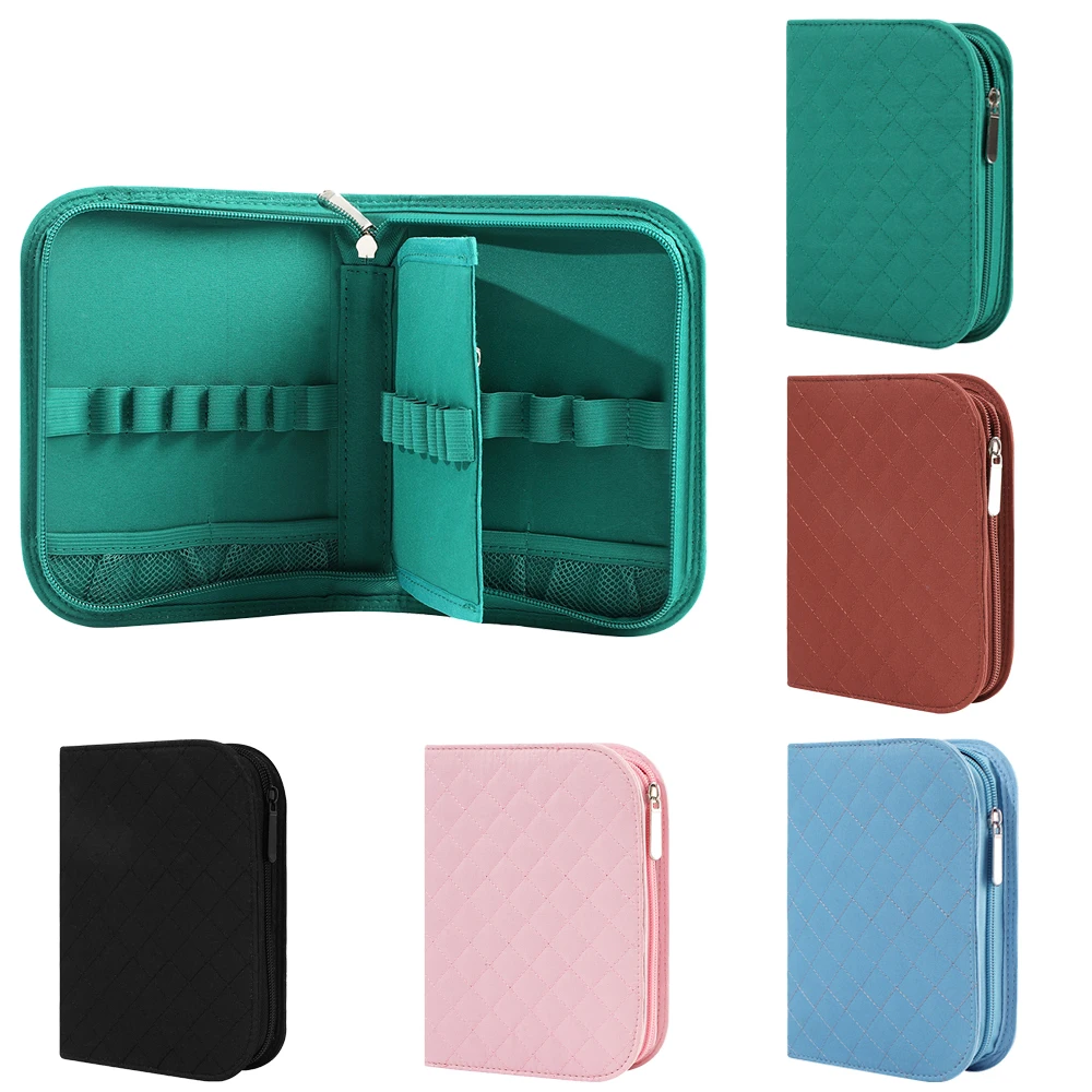 Empty Crochet Hooks Storage Bag Portable Knitting Needles Case DIY Scissors Ruler Sewing Tool Accessories Kit Organizer Bag