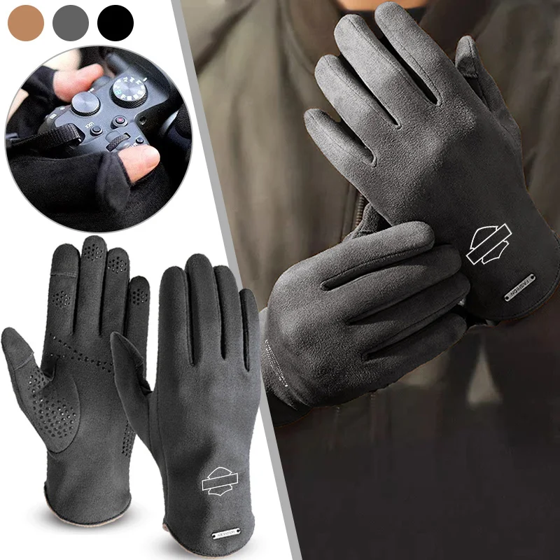 

Motorcycle Riding Anti-slip Flip Cover Gloves 2pc Man Winter Warm Gloves Outdoor Sports Driving For Harley Davidson Accessory
